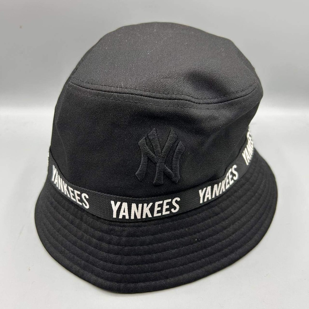 New York Yankees Hat Men Black Embroidered MLB Bucket Cap